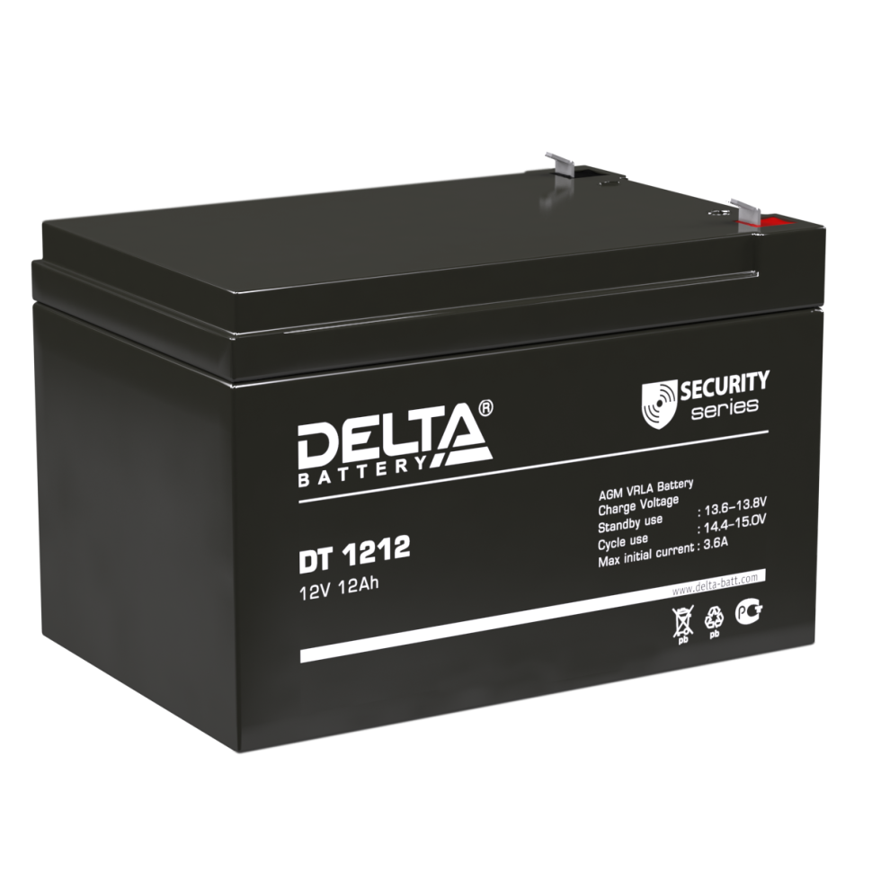 Аккумулятор для ибп 12 вольт 12 ампер - DELTA DT 1212