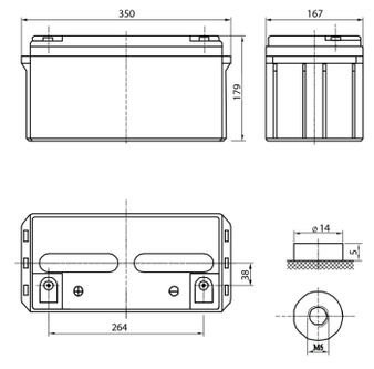 Аккумулятор DELTA DTM 1265 L