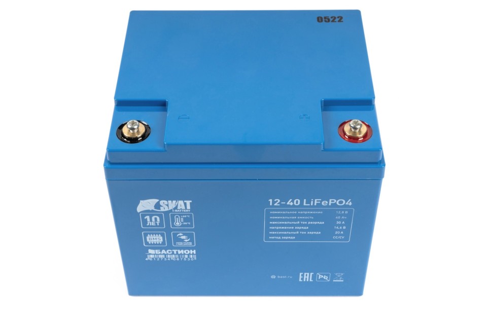 Аккумулятор литий-железо-фосфатный герметизированный Skat i-Battery 12-40 LiFePO4